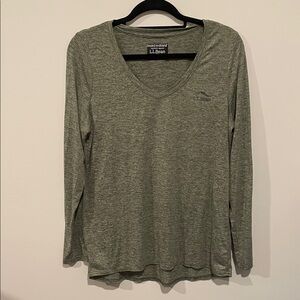 L.L. Bean Women's Heather Gray Long Sleeve Tee